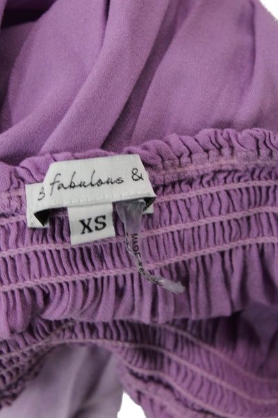 Young Fabulous & Broke Womens Strapless Maxi Dress Purple Size Extra Small