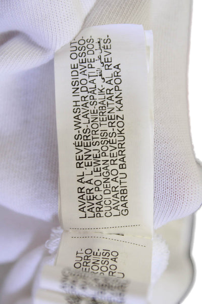 Zara Womens Cotton Graphic Print Pullover Doll T-Shirt Top White Size M