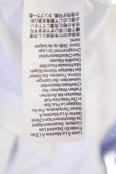 Madewell Womens Textured Cotton Long Sleeve Button Blouse White Size 2XS