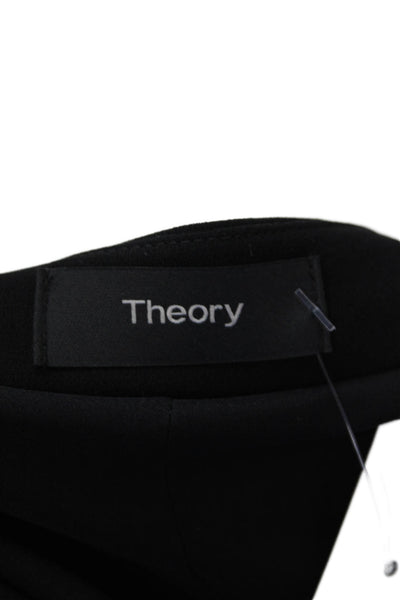 Theory Womens Admiral Crepe Long Sleeve One Button Blazer Black Size 2