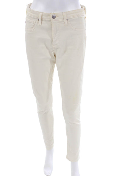 Adriano Goldschmied Womens Cotton Farrah Ankle Seamless Jeans Beige Size 28