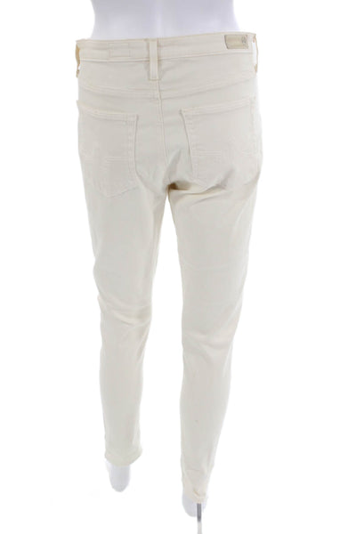 Adriano Goldschmied Womens Cotton Farrah Ankle Seamless Jeans Beige Size 28