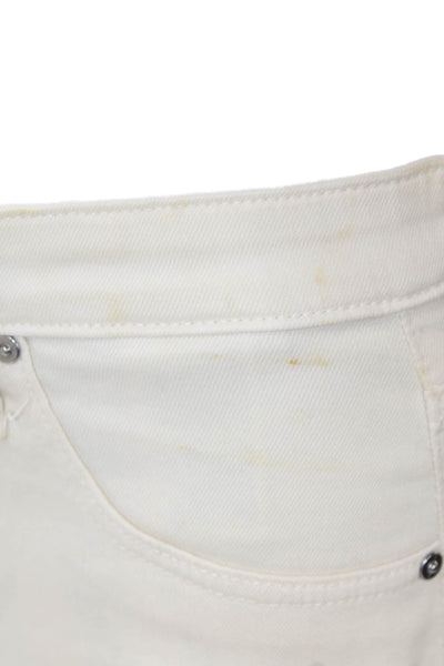 Adriano Goldschmied Womens Cotton Farrah Ankle Seamless Jeans Beige Size 28