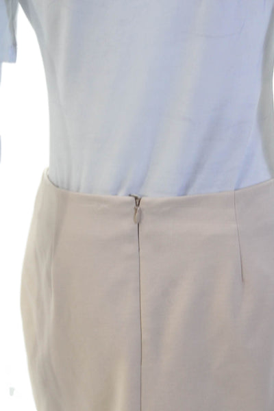 Akris Punto Womens Zip Up Mini Skirt Biscotti Beige Size 4