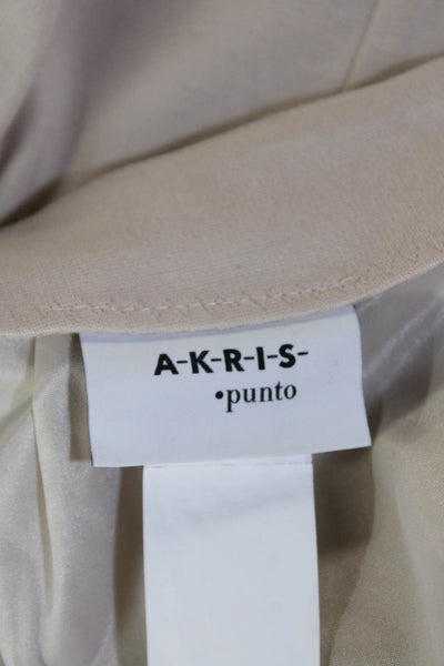 Akris Punto Womens Zip Up Mini Skirt Biscotti Beige Size 4