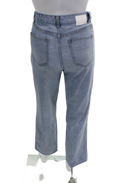 Katie J Girls Zipper Fly High Rise Medium Wash Straight Jeans Blue Size 16