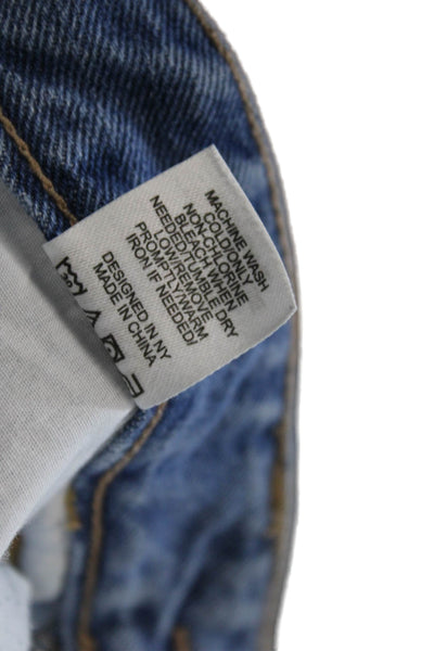Katie J Girls Zipper Fly High Rise Medium Wash Straight Jeans Blue Size 16