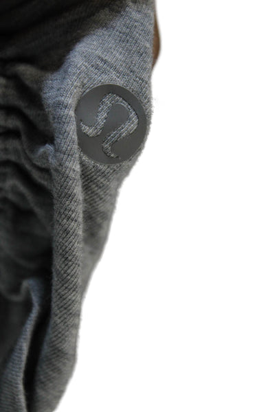 Lululemon Womens Ruched Round Neck Long Sleeve Top Gray Size 4