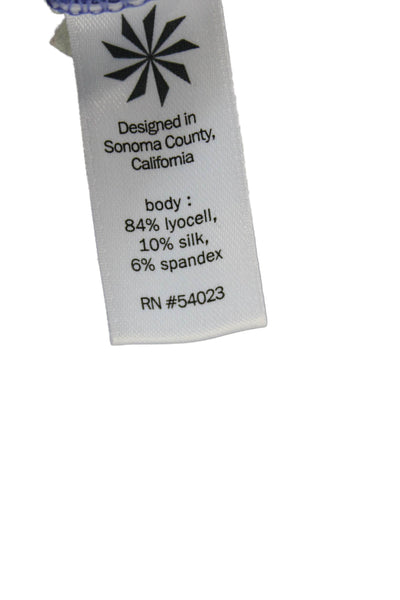 Athleta Womens Stretch Round Neck Short Sleeve Dress Purple Size XSP