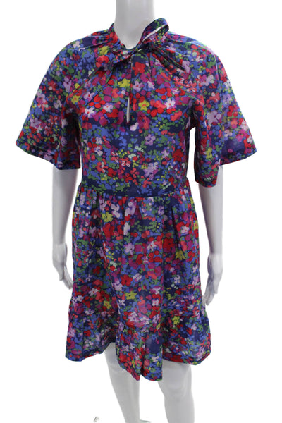 Summersalt Womens Floral Print Short Sleeve Dress Multicolor Size XS