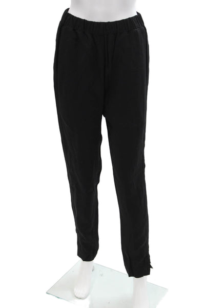 Colville Womens Elastic Waist Zippered Ankle Detail Pants Black Size 38