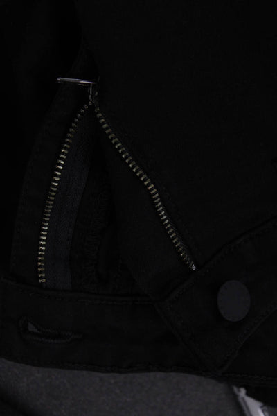 L'Agence Womens Cotton Five Pocketed Mid Rise Skinny Jeans Solid Black Size 26