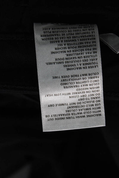 L'Agence Womens Cotton Five Pocket Mid Rise Slim Fit Jeans Solid Black Size 26