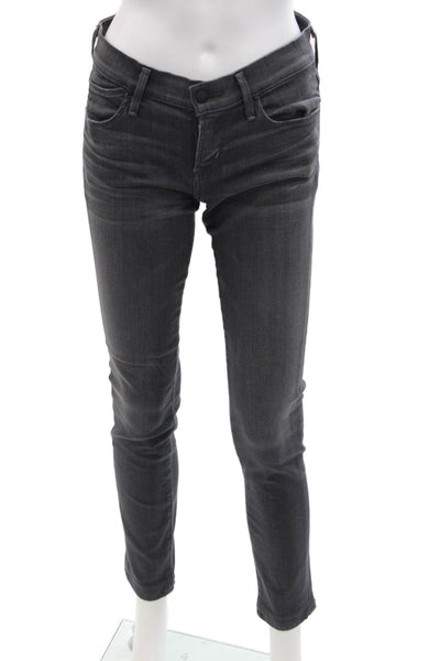 Citizens of Humanity Womens Cotton Five Pocket Skinny Jeans Solid Gray Size 26