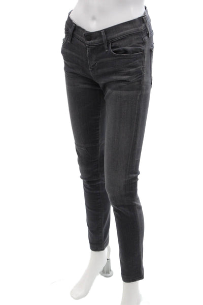 Citizens of Humanity Womens Cotton Five Pocket Skinny Jeans Solid Gray Size 26