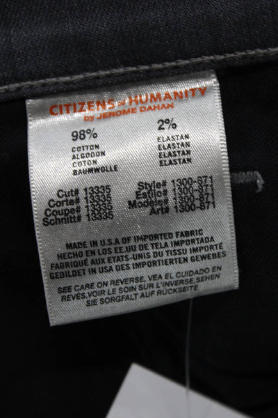 Citizens of Humanity Womens Cotton Five Pocket Skinny Jeans Solid Gray Size 26