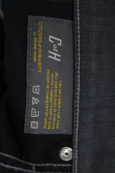 Citizens of Humanity Womens Cotton Five Pocket Skinny Jeans Solid Gray Size 26