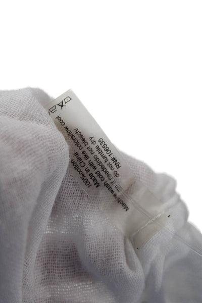 Sundays Womens Long Sleeves Button Down Shirt White Cotton Size 0