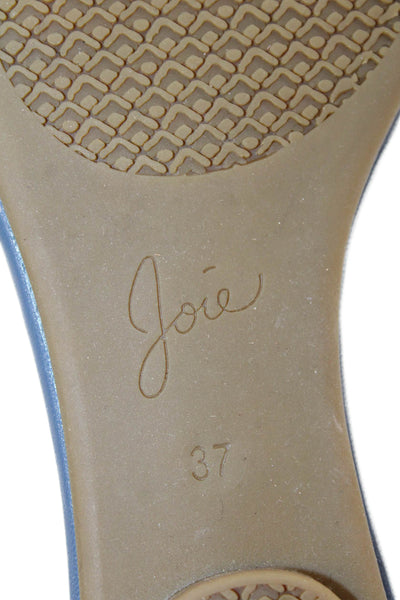 Joie Womens Suede Ankle Strap Fringe Detail Sandals Blue Size 37 7