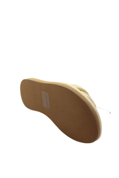 Madewell Womens Leather Strappy Slide On Sandals Beige Pink Size 7