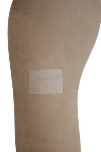 Madewell Womens Leather Strappy Slide On Sandals Beige Pink Size 7