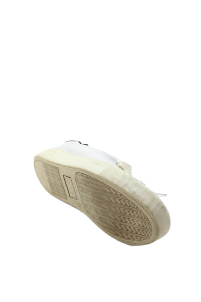 Kurt Geiger London Womens Leather Low Top Sneakers White Black Size 39 9