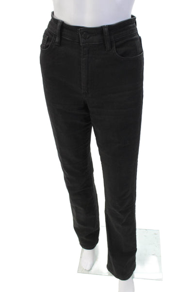 Joes Womens High Rise Flare Leg Jeans Coated Black Cotton Size 28