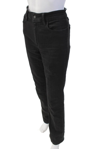 Joes Womens High Rise Flare Leg Jeans Coated Black Cotton Size 28