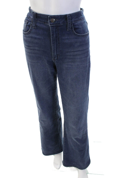 Joes Womens High Rise Zip Up Flare Leg Jeans Blue Cotton Size 28