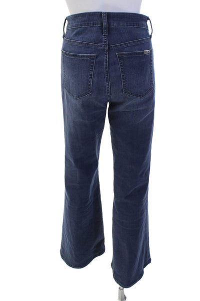 Joes Womens High Rise Zip Up Flare Leg Jeans Blue Cotton Size 28