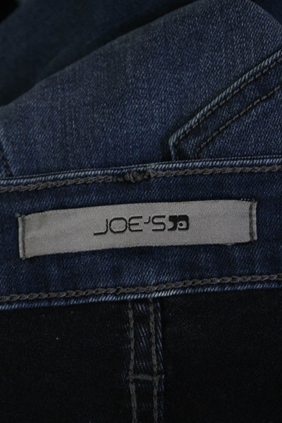 Joes Womens High Rise Zip Up Flare Leg Jeans Blue Cotton Size 28