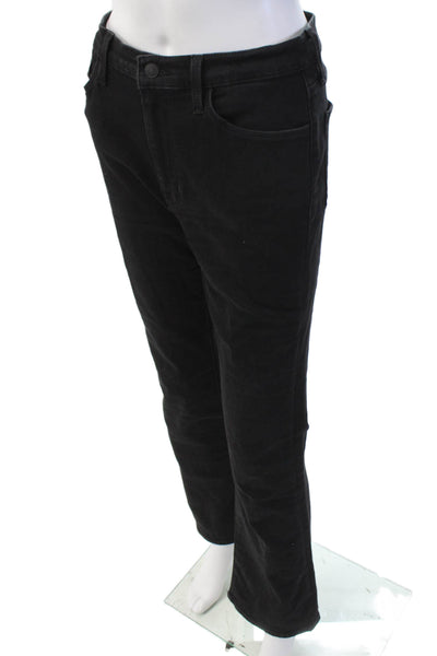 Hudson Womens Blair High Rise Boot Cut Petite Jeans Black Cotton Size 28