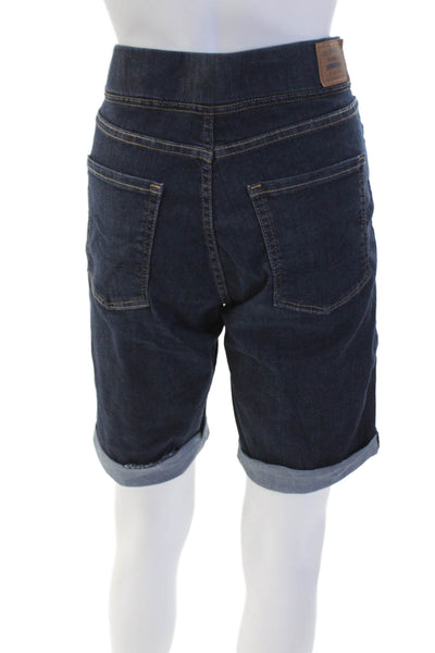Levis Womens Denim Totally Shaping Pull On Bermuda Shorts Blue Size 30
