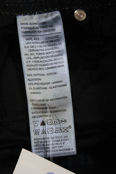 Levis Womens Denim Totally Shaping Pull On Bermuda Shorts Blue Size 30