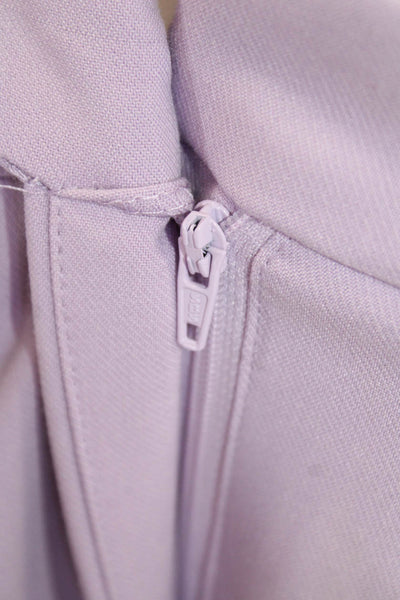 Princess Polly Womens Pleated Front High Rise Wide Leg Pants Lavender Size 6