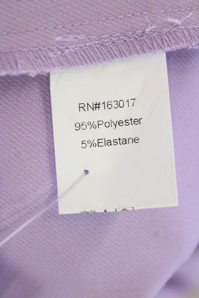 Princess Polly Womens Pleated Front High Rise Wide Leg Pants Lavender Size 6