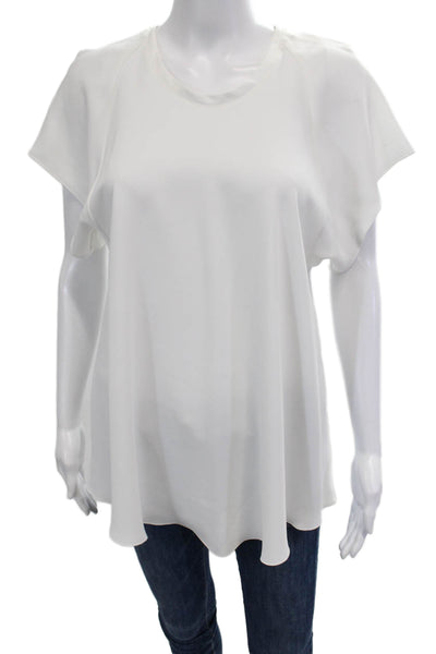 Ellery Womens Short Sleeve Crew Neck Escapade Raglan Tee Shirt White Size 0