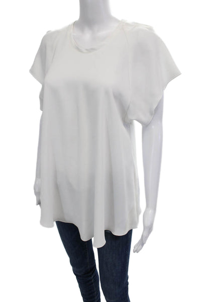 Ellery Womens Short Sleeve Crew Neck Escapade Raglan Tee Shirt White Size 0