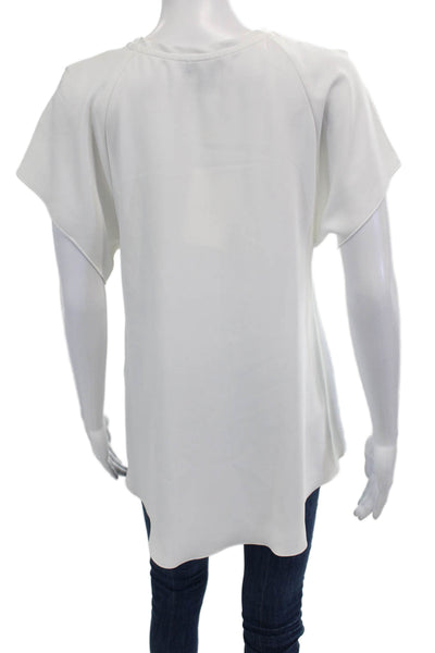 Ellery Womens Short Sleeve Crew Neck Escapade Raglan Tee Shirt White Size 0