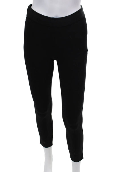 James Perse Womens Elastic Waistband High Rise Ankle Leggings Black Size 1