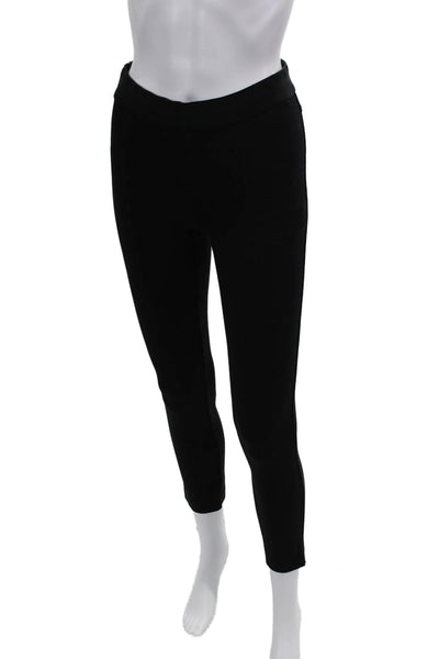 James Perse Womens Elastic Waistband High Rise Ankle Leggings Black Size 1