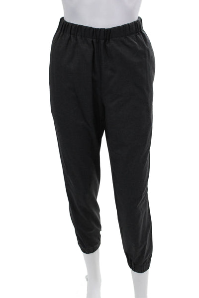 Robert Rodriguez Womens Elastic Waistband High Rise Jogger Pants Gray Wool 4