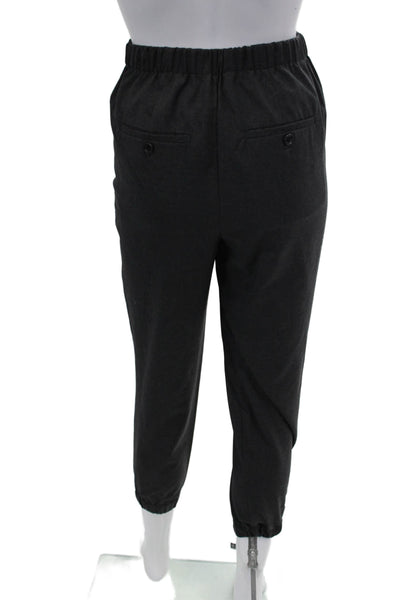 Robert Rodriguez Womens Elastic Waistband High Rise Jogger Pants Gray Wool 4