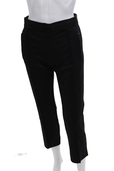 Y/Osemite James Perse Womens Mid Rise Knit Pleated Pants Black Size 2