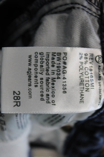 Adriano Goldschmied Womens Cotton Zip Button Slim Leg Jeans Blue Size EUR 28
