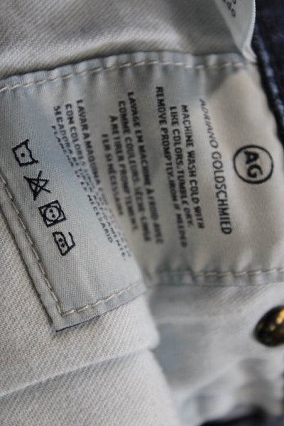 Adriano Goldschmied Womens Cotton Zip Button Slim Leg Jeans Blue Size EUR 28
