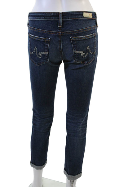 AG Adriano Goldschmied Womens Cotton Low Rise Cuffed Ankle Jeans Size 26