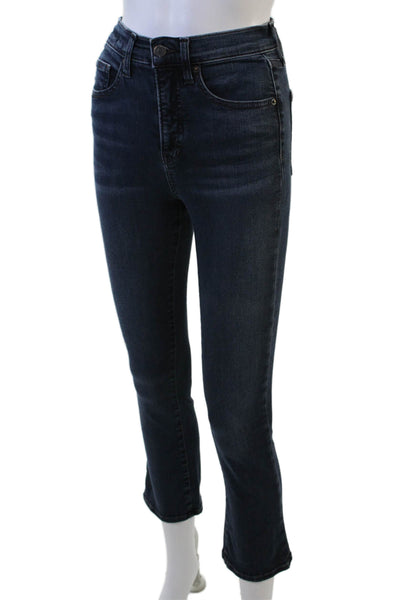 Veronica Beard Womens Cotton High Rise Flared Jeans Dark Gray Size 25