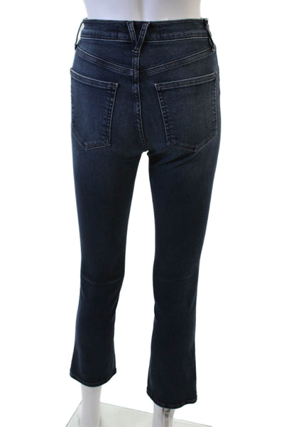 Veronica Beard Womens Cotton High Rise Flared Jeans Dark Gray Size 25