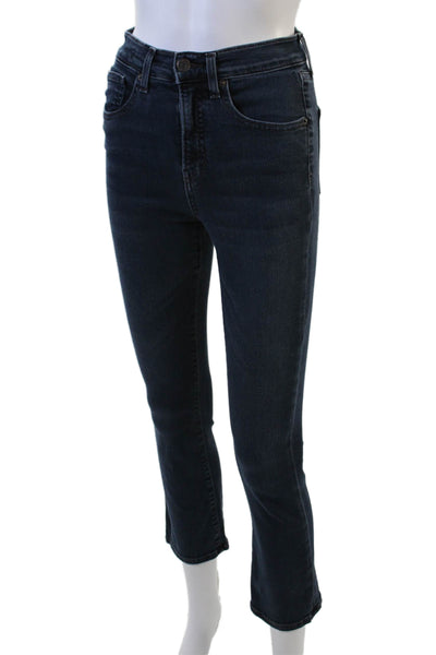Veronica Beard Womens Cotton Five Pocket High Rise Kick Flare Jeans Blue Size 25